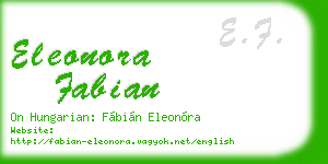 eleonora fabian business card